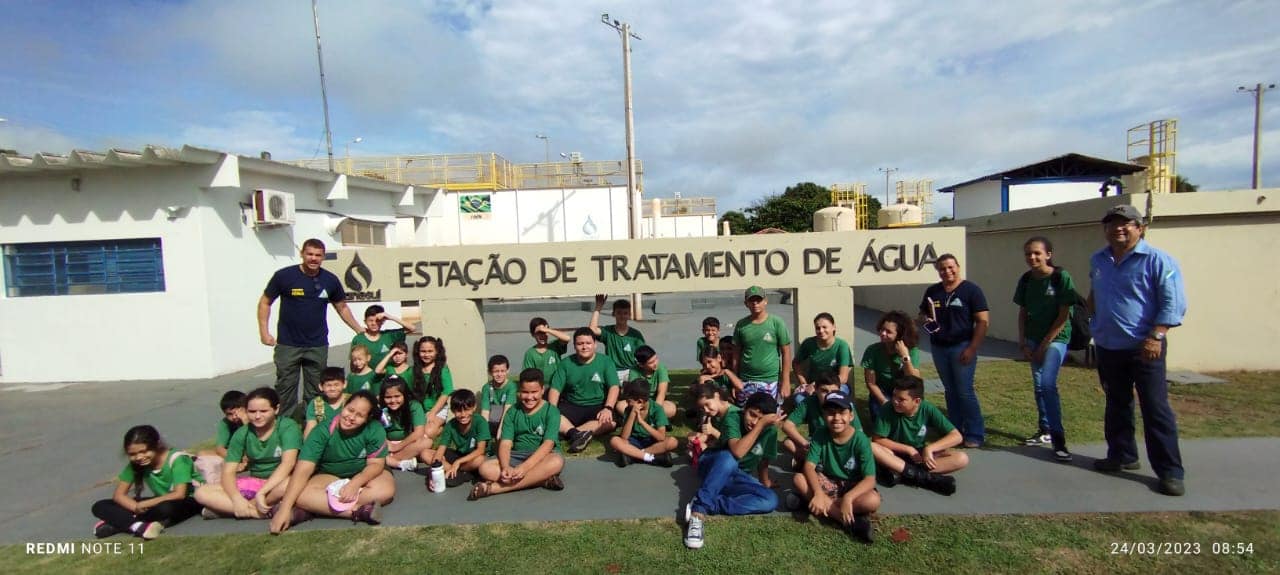 Alunos da Guarda Mirim Ambiental de Jardim visitam estação de água da Sanesul                                                                                                                                                                                                                                                                                                                                                                                                                                       