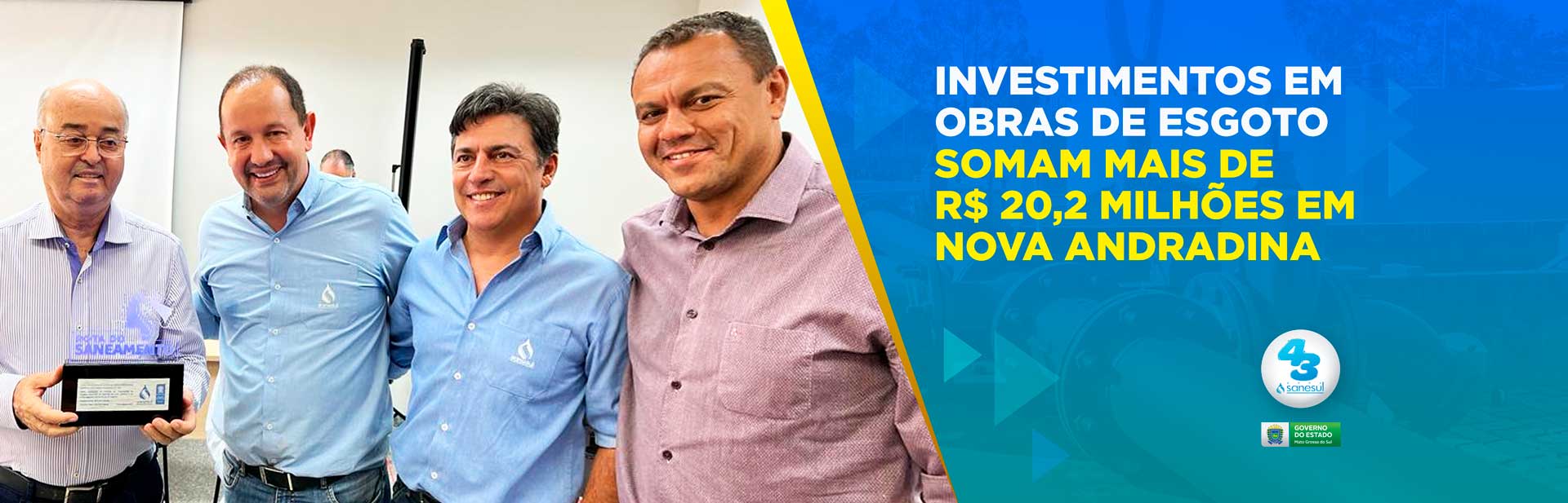 Investimentos em obras de esgoto somam mais de R$ 20,2 milhões em Nova Andradina                                                                                                                                                                                                                                                                                                                                                                                                                                    