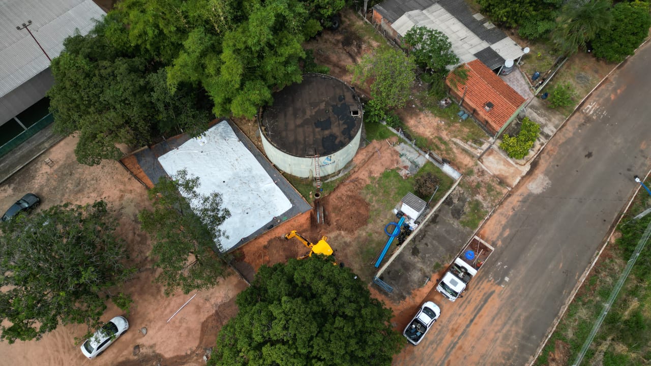 Sanesul utiliza cisterna no armazenamento de água durante manutenção do reservatório em Camapuã                                                                                                                                                                                                                                                                                                                                                                                                                     