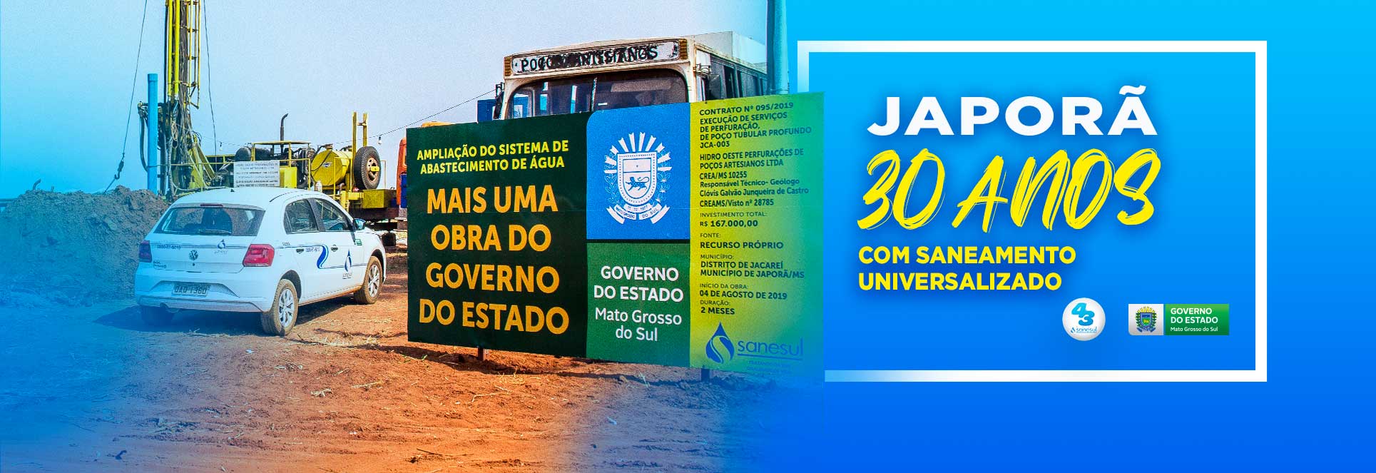 Com 30 anos, Japorã já tem universalizado o fornecimento de água e rede de esgoto                                                                                                                                                                                                                                                                                                                                                                                                                                   