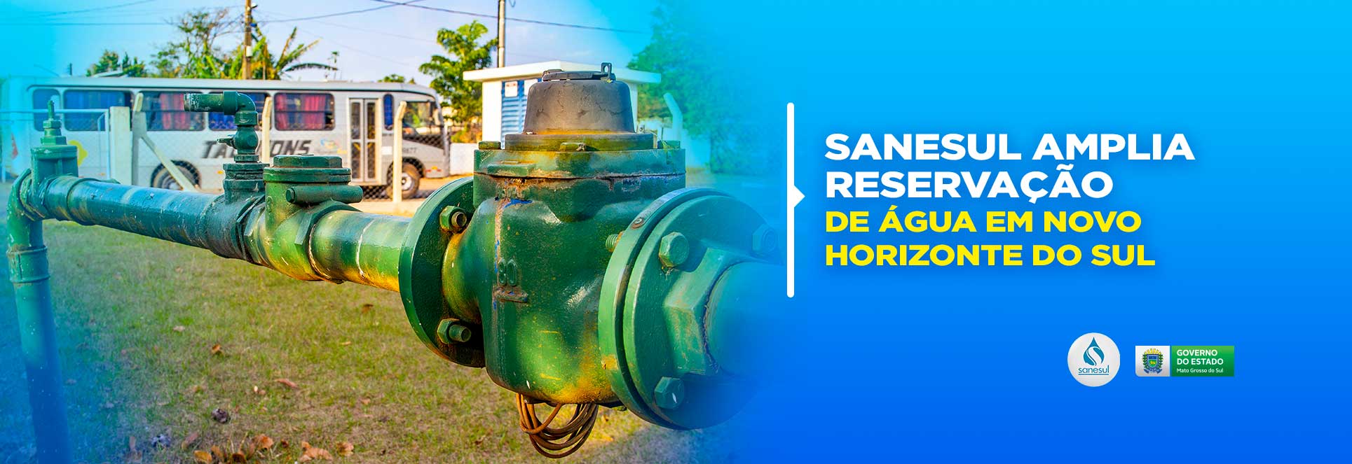 Sanesul amplia reservação de água tratada na cidade de Novo Horizonte do Sul                                                                                                                                                                                                                                                                                                                                                                                                                                        